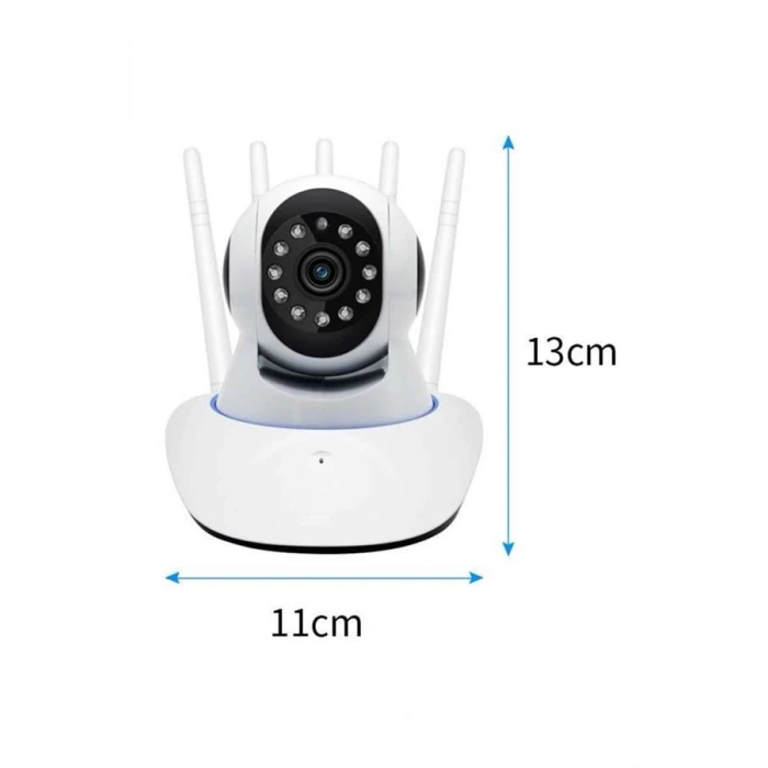 Mey İthalat® LED Aydınlatmalı 5 Antenli Motorlu 1080P Wifi Kamera Sensörlü