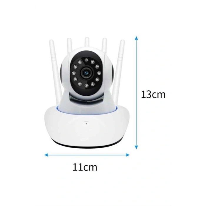 Mey İthalat® LED Aydınlatmalı 5 Antenli Motorlu 1080P Wifi Kamera Sensörlü Yeni Nesil