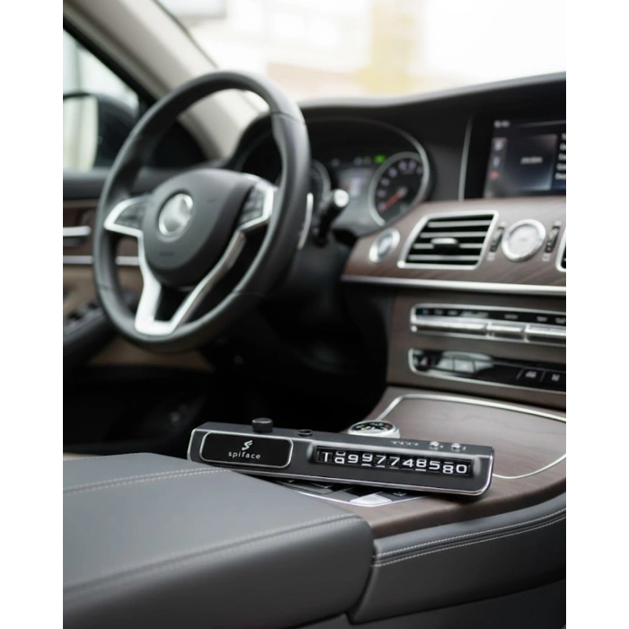 Mey İthalat® LED Ekranlı Nemlendirici Araç Park İletişim Numarası Gösterici