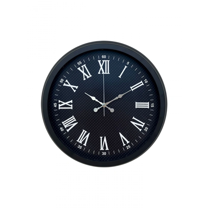 Mey İthalat® Luxury Black 40 Cm Metal Duvar Saati