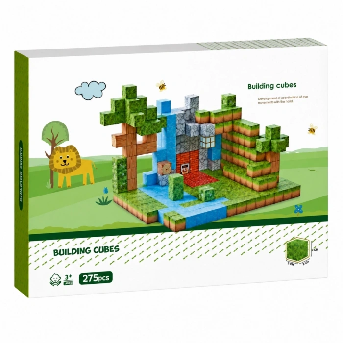 Mey İthalat® Magnetic Tiles Cubes 275 Parça