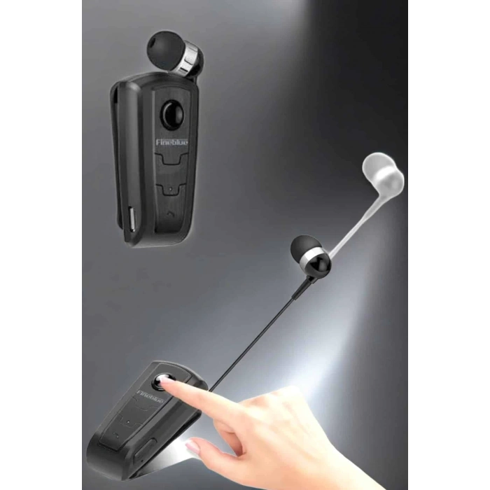 Mey İthalat® Makaralı Bluetooth Kulaklık Çağrı Cevaplama Kablolu Uzun Pil Ömrü