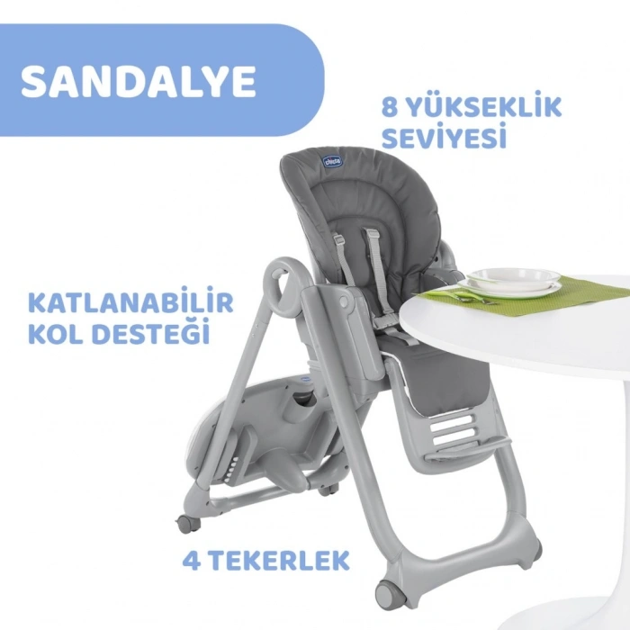 Mey İthalat® Mama Sandalyesi Dark Grey