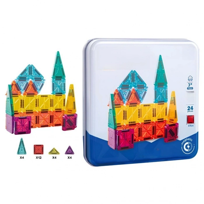 Mey İthalat® Manyetik Puzzle 3,75 cm 24 Parça