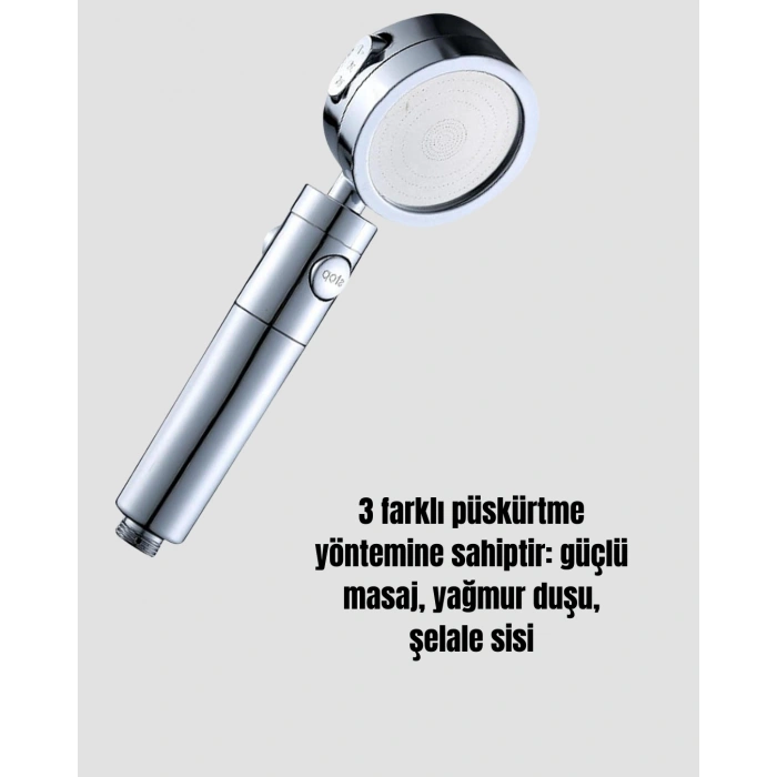 Mey İthalat® Masaj ve Yağmur Modlu Su Tasarruflu Duş Başlığı