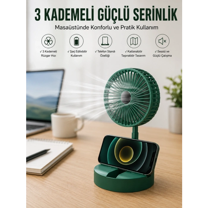 Mey İthalat® Masaüstü Taşınabilir Mini Soğutucu Vantilatör