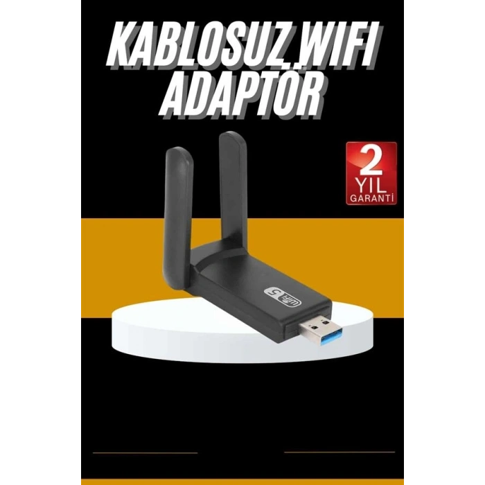 Mey İthalat® Mbps Wifi Alıcı Kablosuz Wifi Adaptörü Çift Band Çift Antenli Yeni Nesil