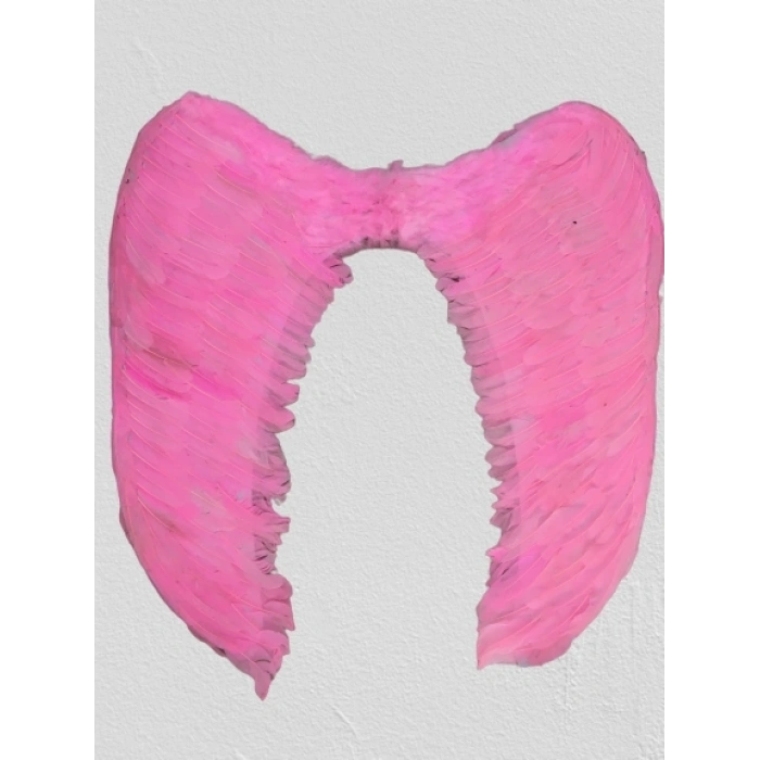 Mey İthalat® Mega Boy Pembe Renk Tüylü Melek Kanadı 100x85 cm