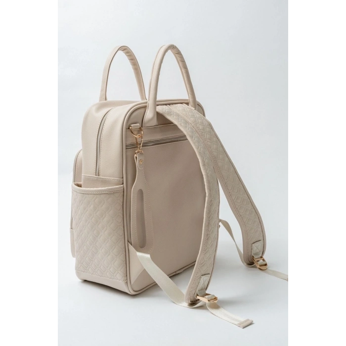 Mey İthalat®   Mia Anne Bebek Bakım Sırt Çantası 7350 Krem