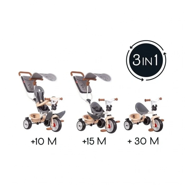 Mey İthalat® Mickey Baby Üç Tekerlekli Bebek Arabası 3in1