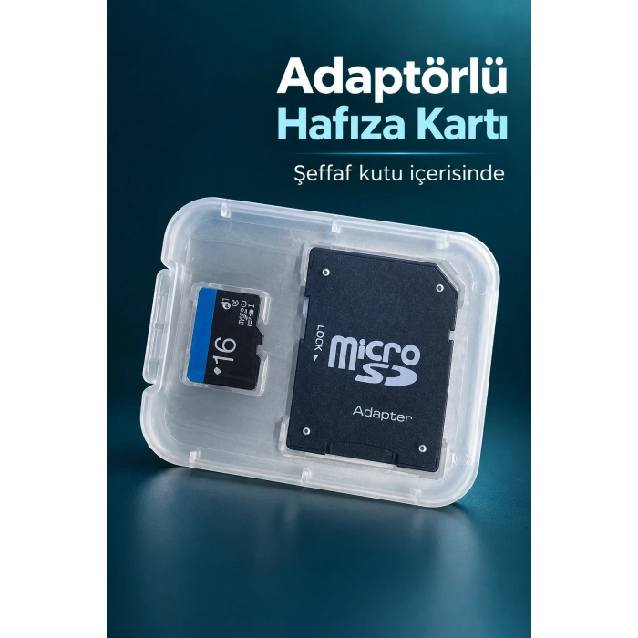 Mey İthalat® MicroSD Kart 16 GB SD Adaptör ile Birlikte