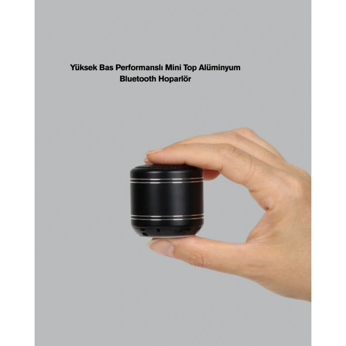 Mey İthalat® Mini Alüminyum Bluetooth Hoparlör Yüksek Bas Performansı