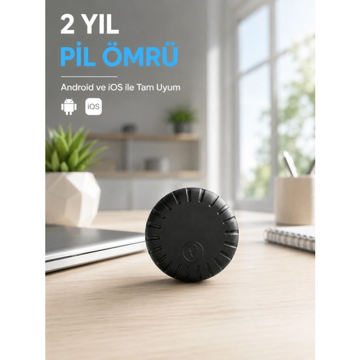 Mey İthalat® Mini GPS Takip Cihazı Android iOS Destekli Çanta Cüzdan Araç ve Valiz Konum Bulucu