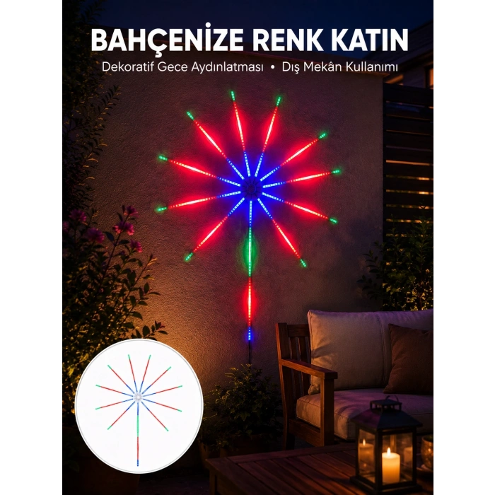 Mey İthalat® Modüler RGB LED Duvar Işığı  Efektli Uzaktan Kumandalı Yeni Nesil