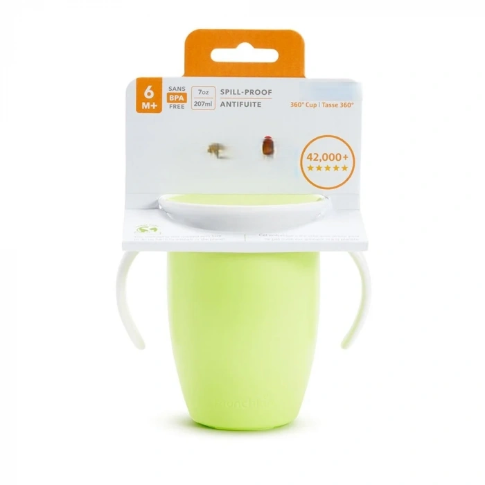 Mey İthalat® Mucize 360° Alıştırma Bardağı 6 Ay+ 207 ml Yeşil