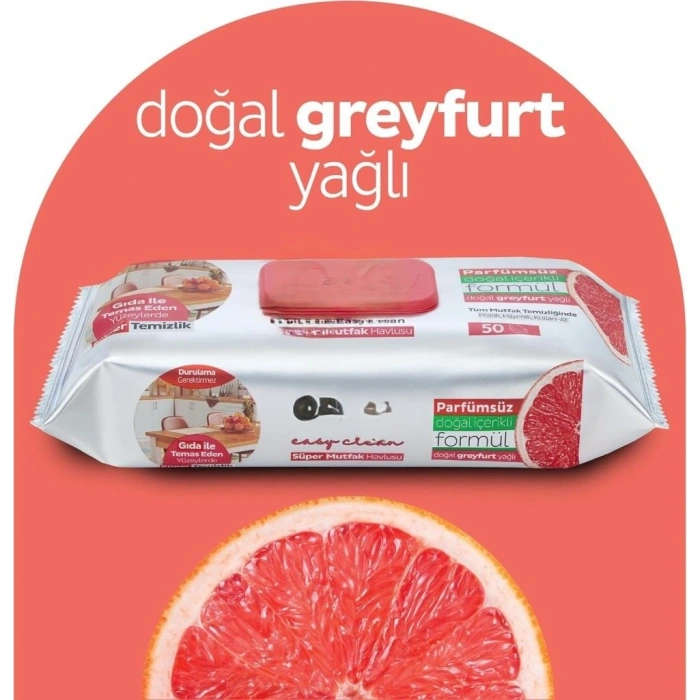 Mey İthalat® Mutfak Temizlik Havlusu 50 Adet Greyfurt
