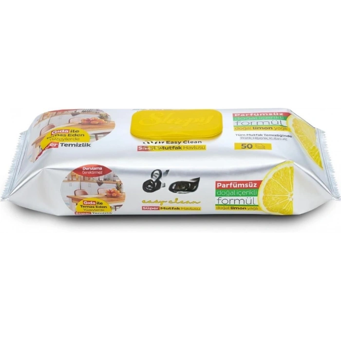 Mey İthalat® Mutfak Temizlik Havlusu 50 Adet Limon
