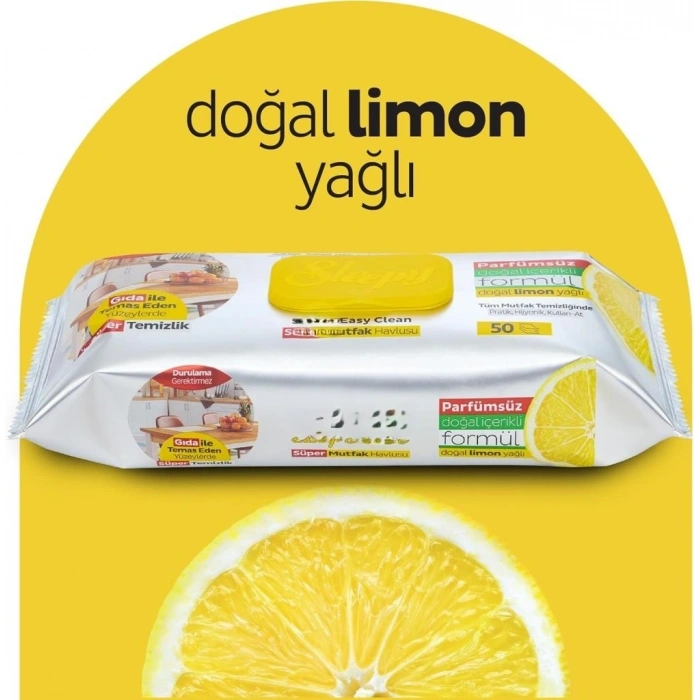 Mey İthalat® Mutfak Temizlik Havlusu 50 Adet Limon