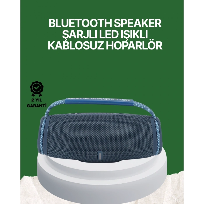 Mey İthalat® Net Stereo Ses Sunan IPX5 Su Geçirmez Bluetooth Hoparlör