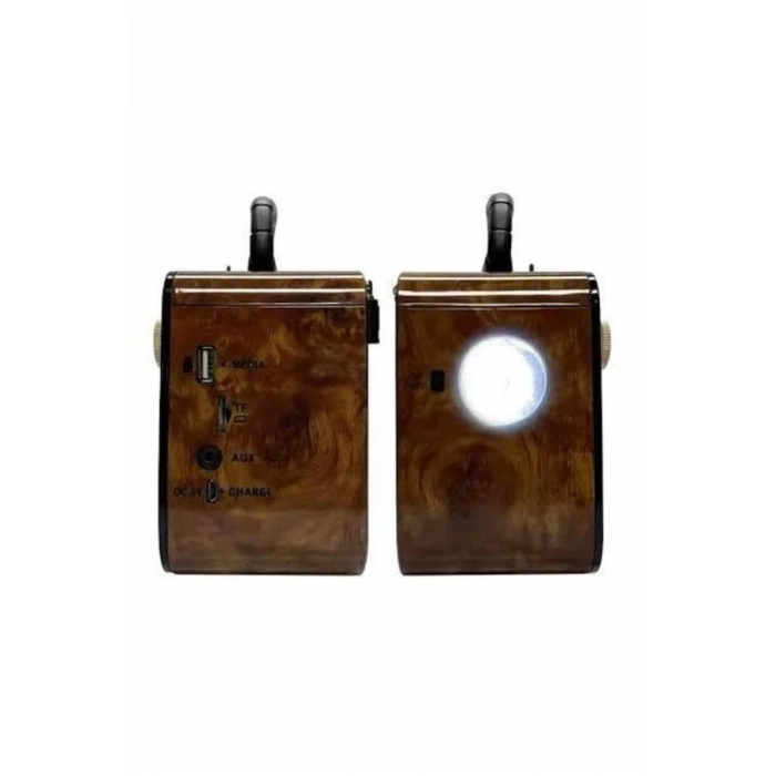 Mey İthalat® Nostaljik Radyo Bluetooth Bağlantılı Müzik Kutusu Ahşap