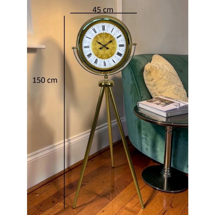Mey İthalat® Osmanlı Motifli Tripod Ayaklı Saat