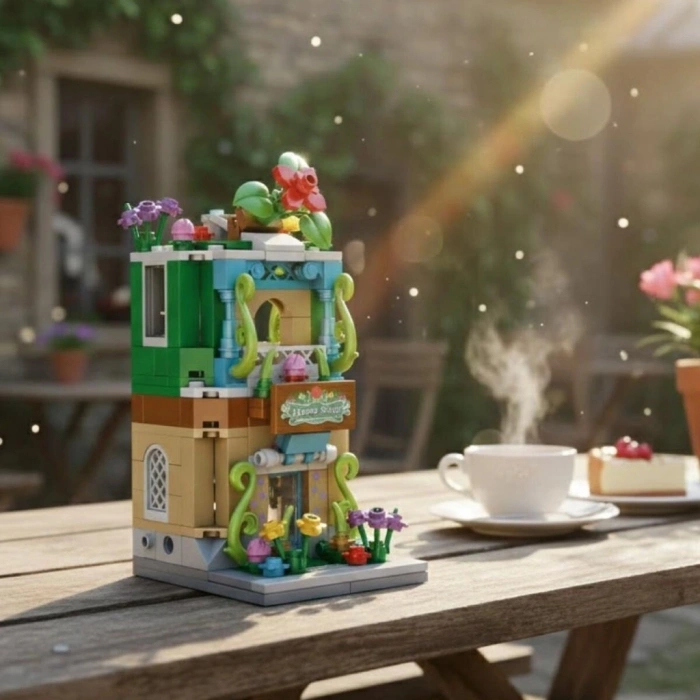 Mey İthalat® P657037 ÇİÇEK DÜKKANI 280 PARÇA BLOCK OYUNCAK