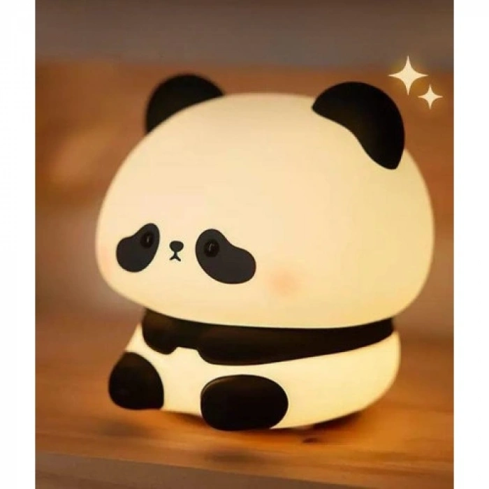 Mey İthalat® Panda Şekilli Renk Değiştirebilen Dokunmatik Gece Lambası