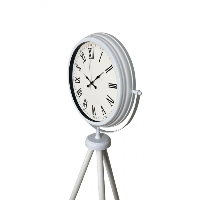 Mey İthalat® Platin Classic White Roma Tripod Ayaklı Saat