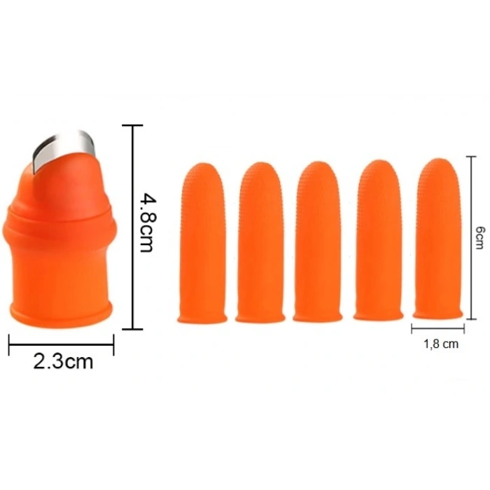 Mey İthalat® Pratik Baş Parmak Sebze Kesme Ayıklayıcı Bayan M Set