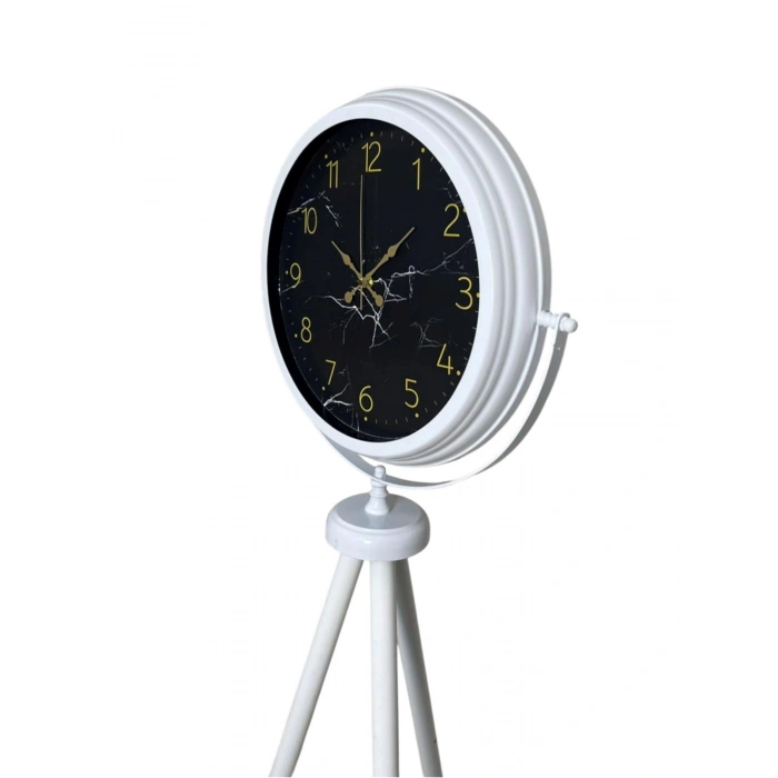 Mey İthalat® Premium Mermer Desenli Tripod Ayaklı Saat