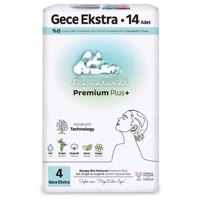 Mey İthalat® Premium Plus Gece Ekstra Ped 14 Adet