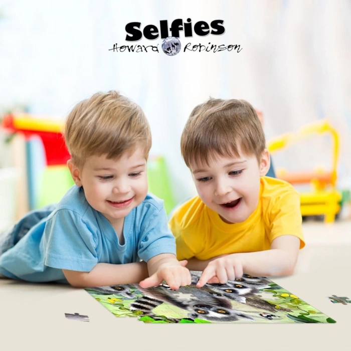 Mey İthalat®  Prime 3D - Lemur Pelüş ve Selfie 48 Parça Puzzle 15801