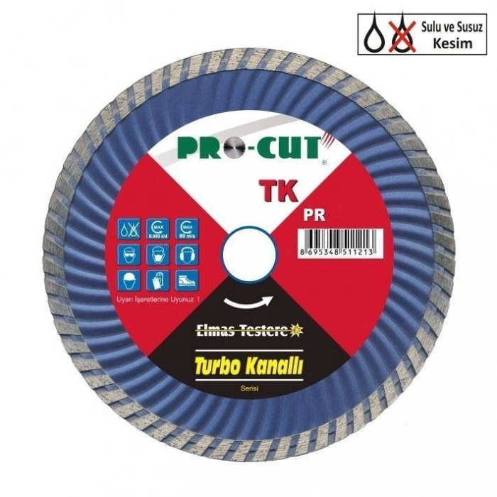 Mey İthalat® Procut TK 180 mm Turbo Kanallı Elmas Testere