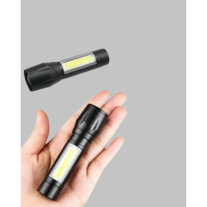 Mey İthalat® Profesyonel 4 Modlu Şarjlı El Feneri | 1300 mAh Batarya | Cree LED Teknolojisi