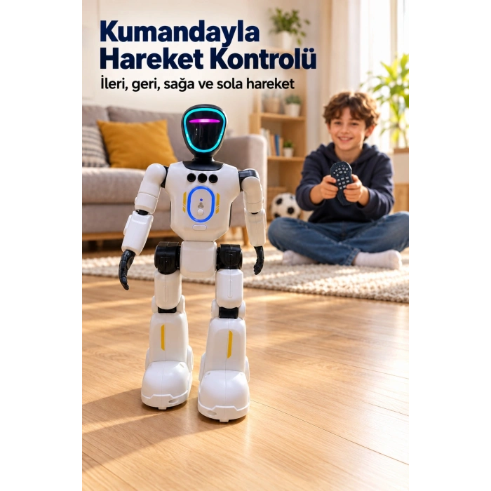 Mey İthalat® Programlanabilir Robot Oyuncak Kumandayla Komut Kaydetme Özellikli