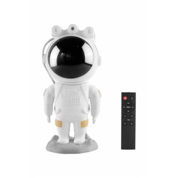 Mey İthalat® Projeksiyon Astronot Lamba Speaker Sevimli Astronot Bluetooth Hoparlör