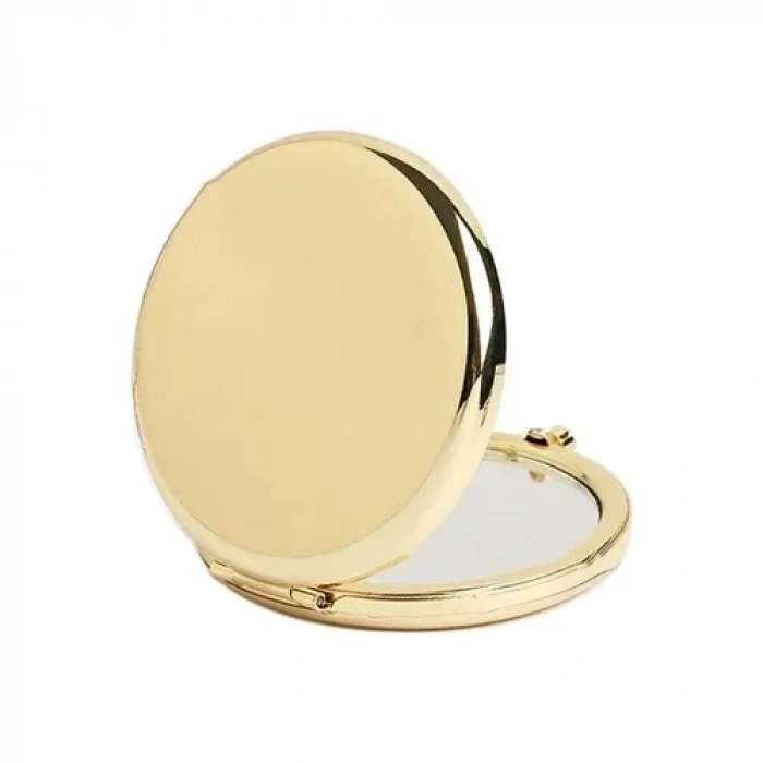 Mey İthalat® Promosyon Yuvarlak Cep Aynası Gold Renk