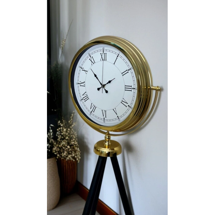 Mey İthalat® Regal Gold Tripod Ayaklı Saat