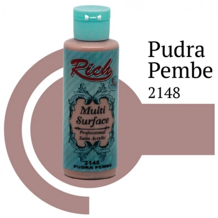 Mey İthalat® Rich Multi Surface 2148 Pudra Pembe Akrilik Boya 120 cc