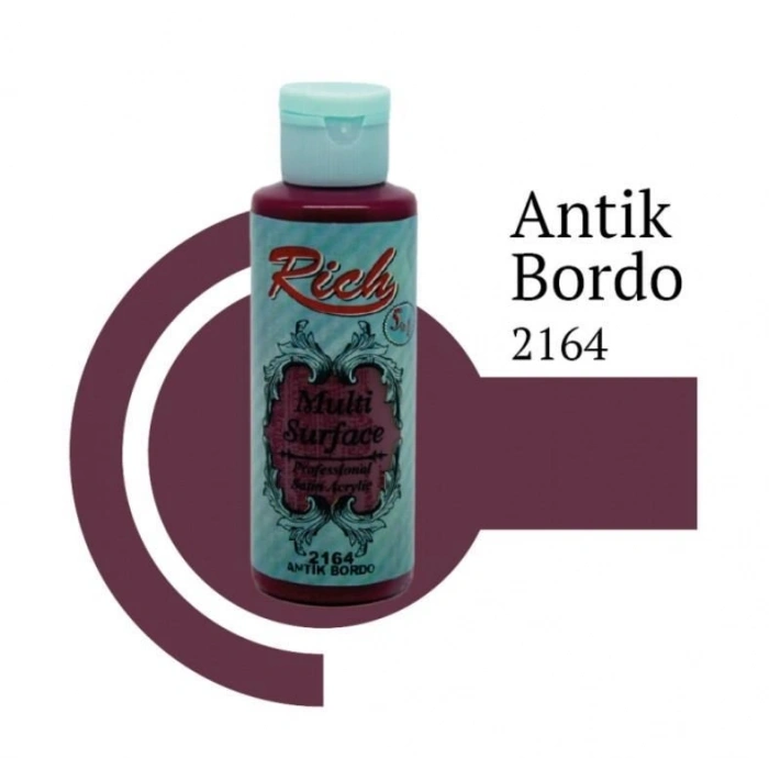 Mey İthalat® Rich Multi Surface 2164 Antik Bordo Akrilik Boya 120 cc