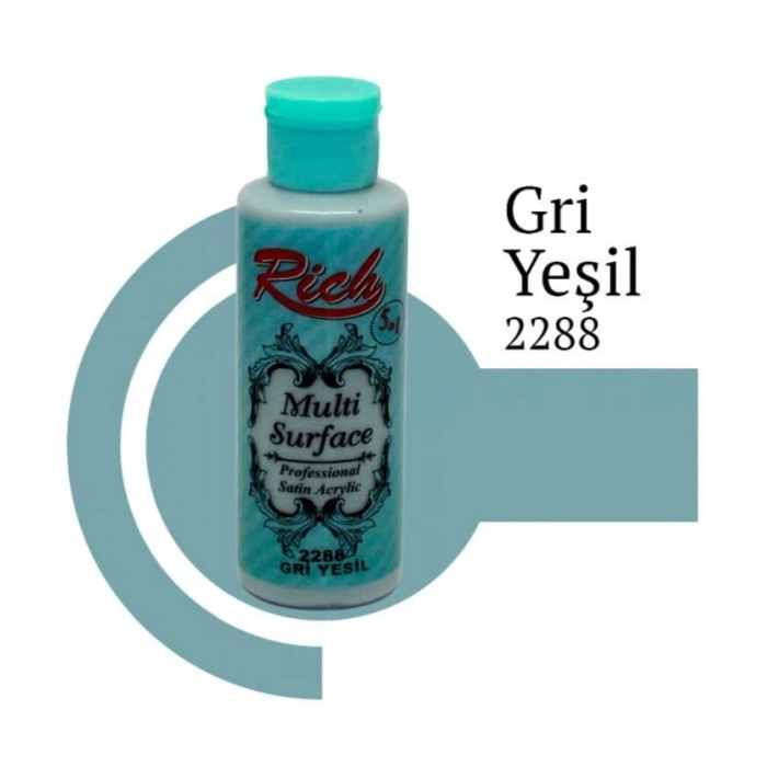Mey İthalat® Rich Multi Surface 2288 Gri Yeşil Akrilik Boya 120 cc