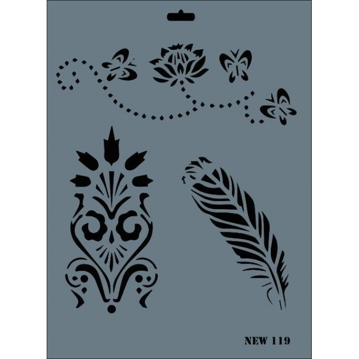Mey İthalat® Rich New Seri N-119 Stencil 35x25 cm