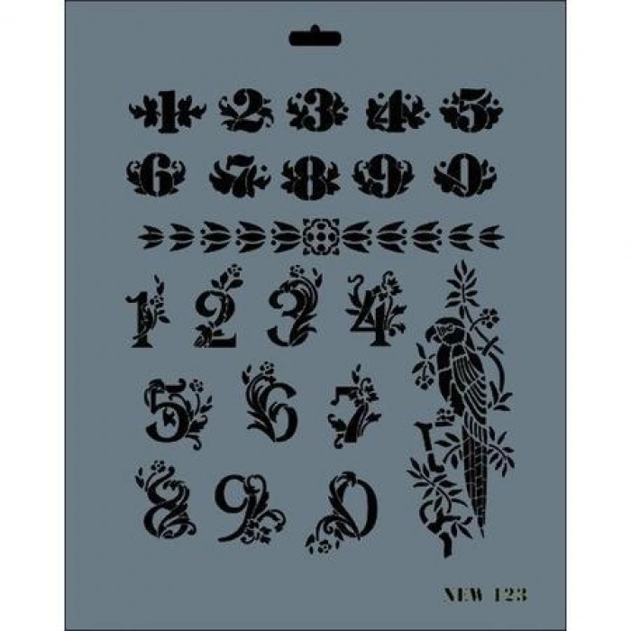 Mey İthalat® Rich New Seri N-123 Stencil 35x25 cm
