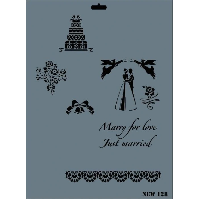 Mey İthalat® Rich New Seri N-128 Stencil 35x25 cm
