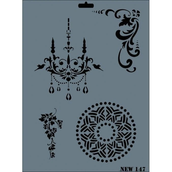 Mey İthalat® Rich New Seri N-147 Stencil 35x25 cm