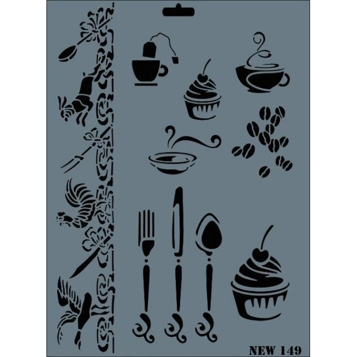 Mey İthalat® Rich New Seri N-149 Stencil 35x25 cm