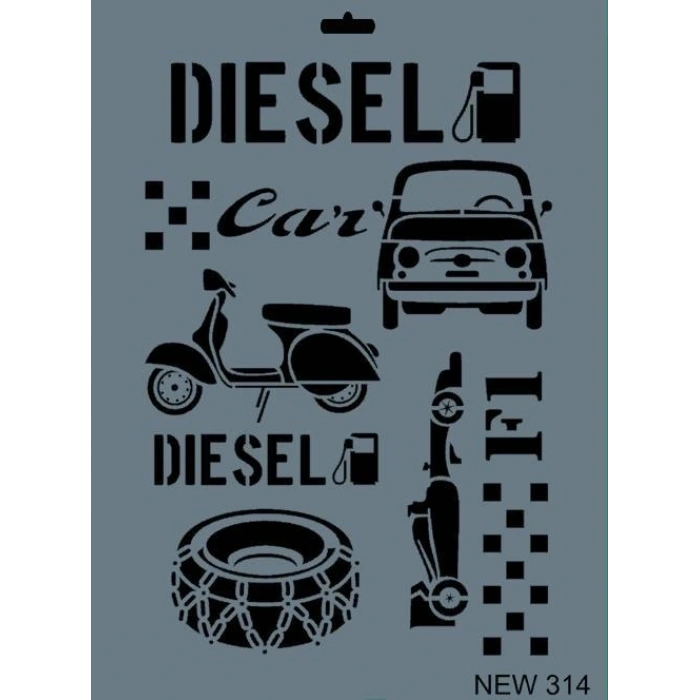 Mey İthalat® Rich New Seri N-314 Stencil 35x25 cm