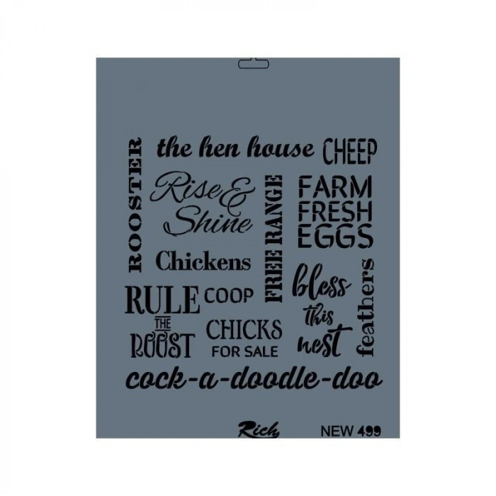 Mey İthalat® Rich New Seri N-499 Stencil 35x25 cm