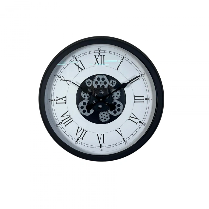 Mey İthalat® Roma Signature 60 Cm Çarklı Siyah Duvar Saati