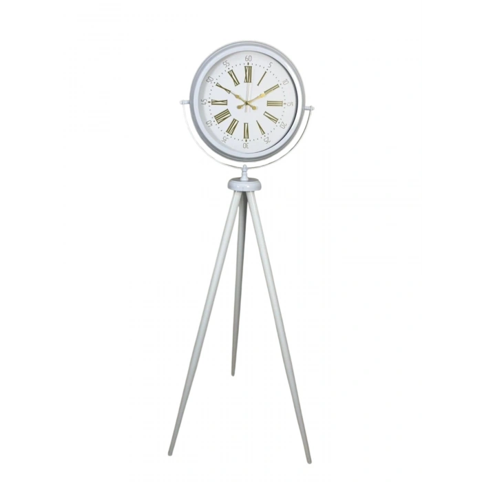 Mey İthalat® Royal White Gold Roma Rakam Tripod Ayaklı Saat